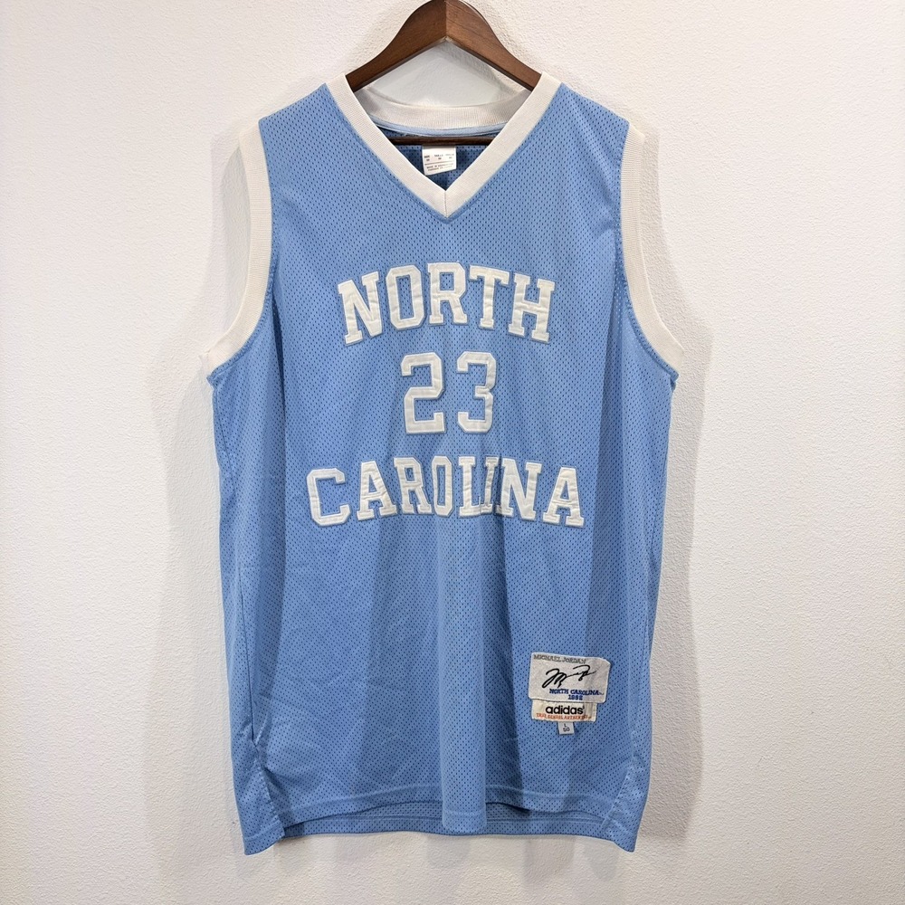 Adidas Michael Jordan UNC North Carolina #23 Jersey True School Authentics Sz L